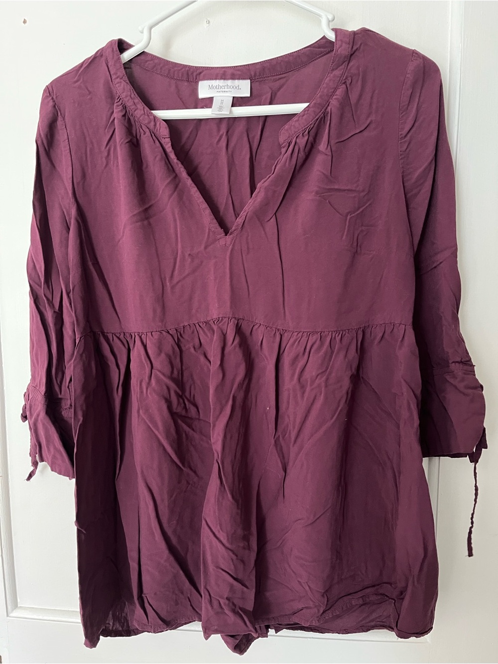 Motherhood Maternity Plum V-Neck Babydoll Tunic